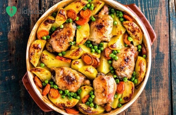 Kuře pečené na zelenině recept