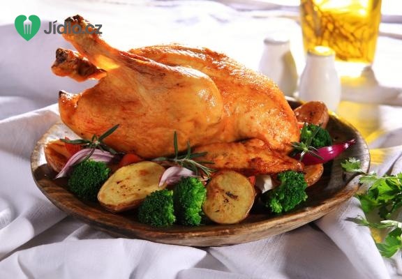 Kuře pečené se zeleninou recept