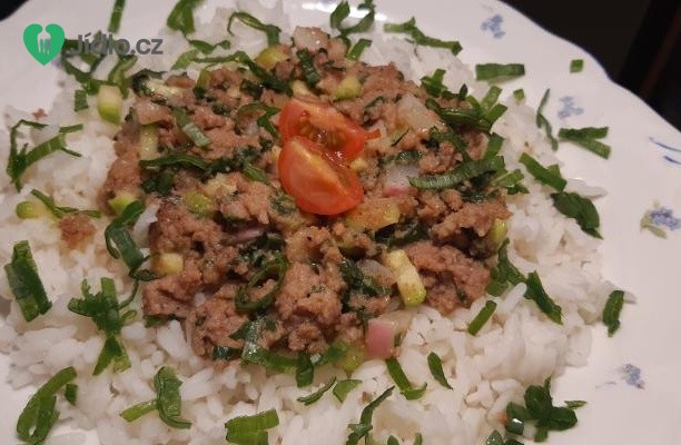 Mleté maso s rýží recept